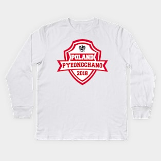 Team Poland Pyeongchang 2018 Kids Long Sleeve T-Shirt